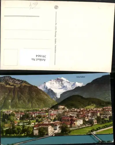391664,Interlaken Totale m. Jungfrau Bergkulisse Kt Bern