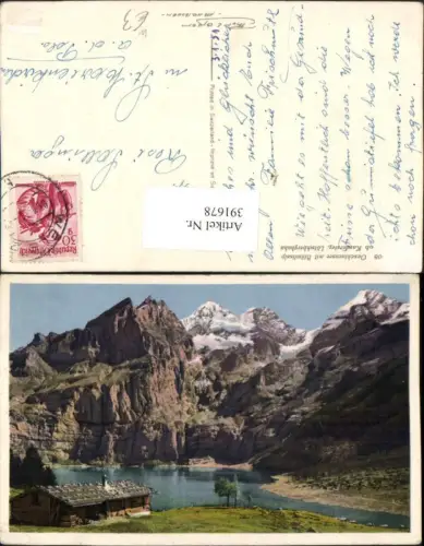 391678,Oeschinensee See m. Blümlisalp b. Kandersteg Bergkulisse Kt Bern
