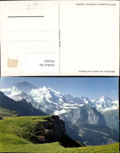 391683,Männlichen m. Jungfrau und Breithorn Bergkulisse Kt Bern