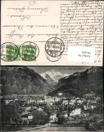 391693,Interlaken Totale m. Jungfrau Bergkulisse Kt Bern