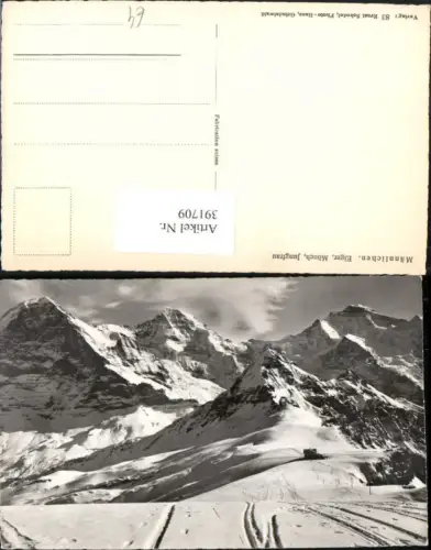 391709,Männlichen Eiger Mönch Jungfrau Bergkulisse Winterbild Kt Bern
