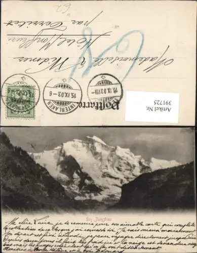 391725,Die Jungfrau b. Interlaken Bergkulisse Kt Bern