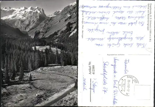 412588,Engstlenalp Gental m. Wetterhorngruppe Bergkulisse Kt Bern