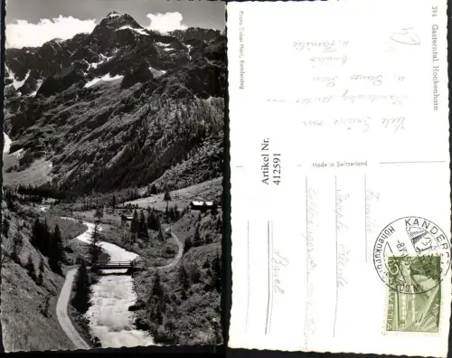 412591,Gasterntal Hockenhorn Fluss Bergkulisse Kt Bern