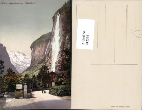 412596,Lauterbrunnen Staubbach Wasserfall Kt Bern