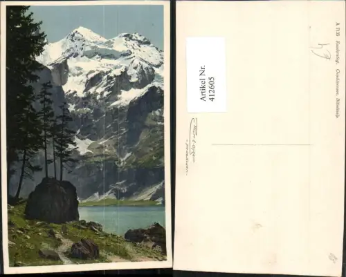 412605,Kandersteg Oeschinensee Blümlisalp Bergkulisse Kt Bern