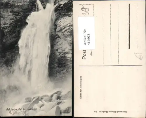 412608,Reichenbachfall Wasserfall b. Meiringen Kt Bern