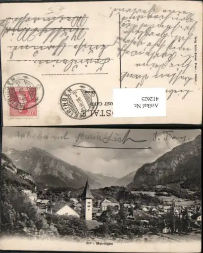 412625,Meiringen Teilansicht Bergkulisse Kt Bern