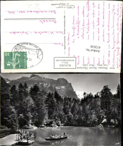 412638,Blausee See Ruderboot Bergkulisse Kt Bern