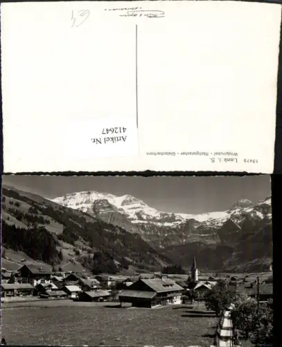 412647,Lenk Totale Wildstrubel Räzligletscher Gletscherhorn Bergkulisse Kt Bern