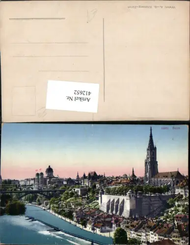 412652,Bern Teilansicht Kirche Brücke