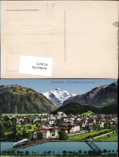 412675,Interlaken Totale m. Jungfrau Bergkulisse Kt Bern