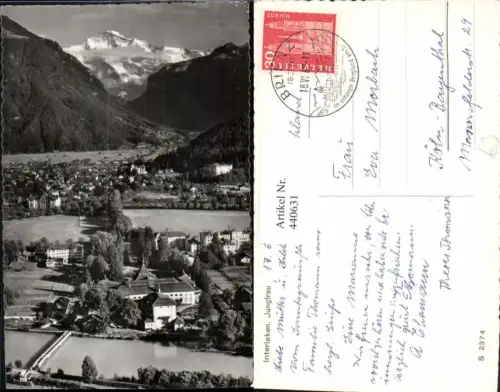 440631,Interlaken Totale m. Jungfrau Bergkulisse Kt Bern