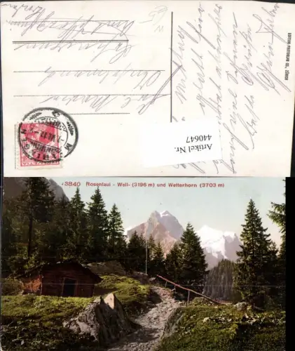 440647,Rosenlaui Well- und Wetterhorn Bergkulisse Kt Bern