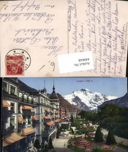 440648,Interlaken Höheweg m. Jungfrau Bergkulisse Kt Bern