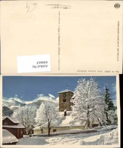440663,Adelboden Wildstrubel Kirche Winterbild Kt Bern