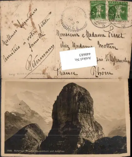 440683,Schynige Platte Gummihorn u. Jungfrau Bergkulisse Kt Bern