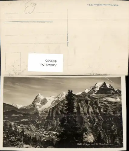 440685,Mürren Totale m. Jungfrau Bergkulisse Kt Bern