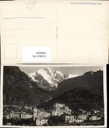 440689,Interlaken Teilansicht m. Jungfrau Bergkulisse Kt Bern
