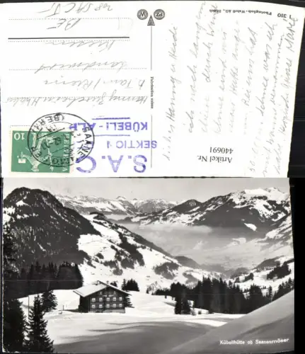 440691,Kübelihütte Berghütte ob Saanenmöser Bergkulisse Winterbild Kt Bern