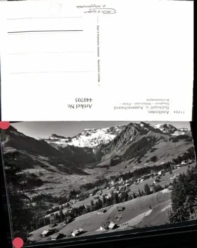 440705,Adelboden Totale m. Schlegeli u. Ausserschwand Bergkulisse Kt Bern