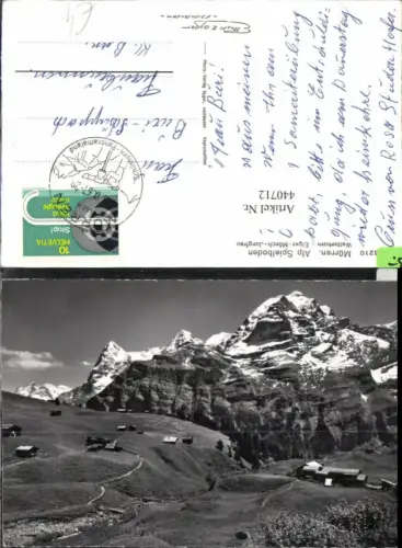 440712,Mürren Alp Spielboden m. Wetterhorn Bergkulisse Kt Bern