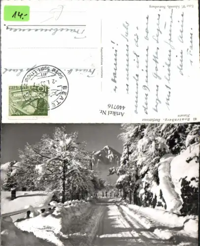 440716,Beatenberg Dorfstraße Niesen Wegpartie Winterbild Kt Bern