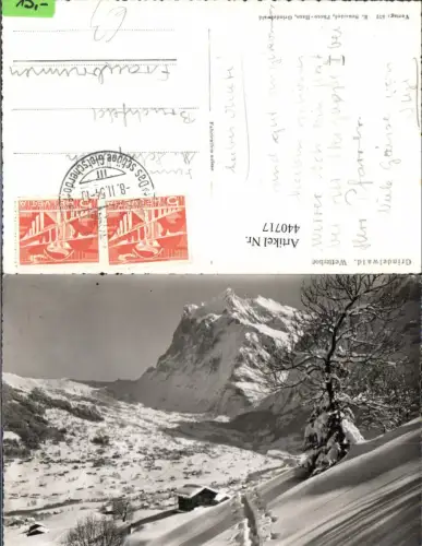 440717,Grindelwald Wetterhorn Bergkulisse Winterbild Kt Bern