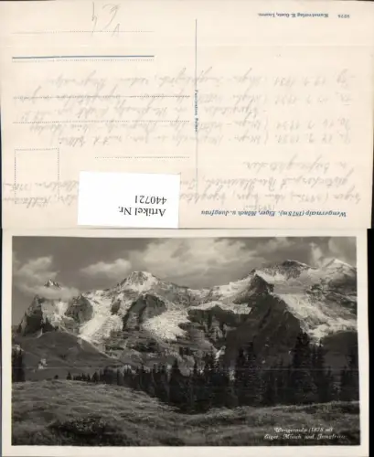 440721,Wengernalp Eiger Mönch u. Jungfrau Bergkulisse Kt Bern pub E. Goetz 3275