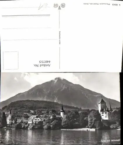 440735,Spiez Teilansicht m. Niesen Bergkulisse Kt Bern