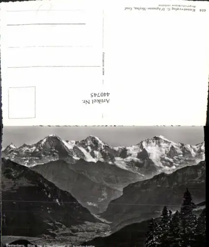 440745,Beatenberg Lütschinental m. Jungfraukette Bergkulisse Kt Bern
