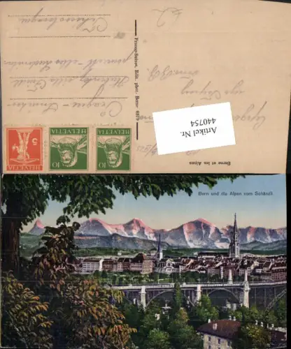 440754,Bern Teilansicht Brücke m. Alpen Bergkulisse Kt Bern