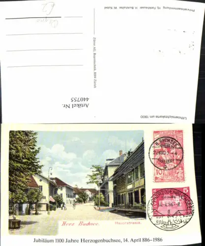 440755,Repro 1900 Herz Buchsee Hauptstraße Straßenansicht Kt Bern