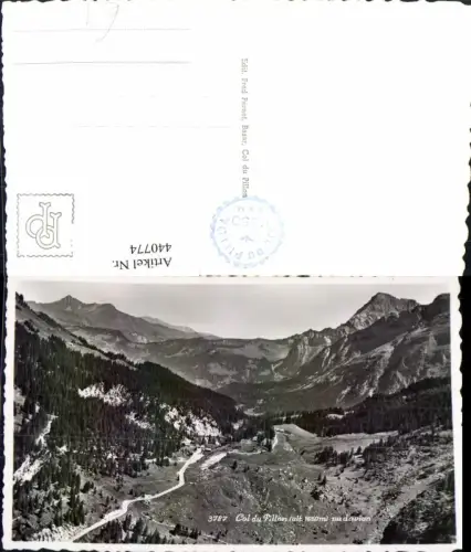 440774,Col du Pillon Pass b. Ormont-Dessus Bergkulisse Kt Bern