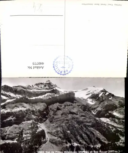 440775,Col de Pillon b. Ormont-Dessus Oldehorn Bergkulisse Kt Bern