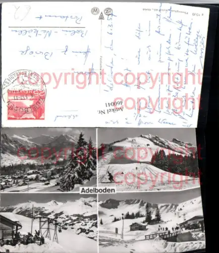 460041,Adelboden Totale Skipiste Mehrbildkarte Winterbilder Kt Bern