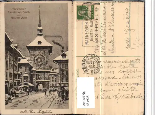 481925,Künstler AK C. Baumgartner Alt-Bern Zeitglocken Tor pub Kaiser e Co 915