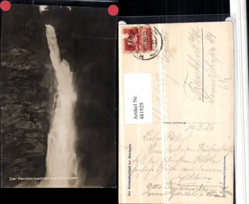 481929,Reichenbachfall Wasserfall b. Meiringen Kt Bern