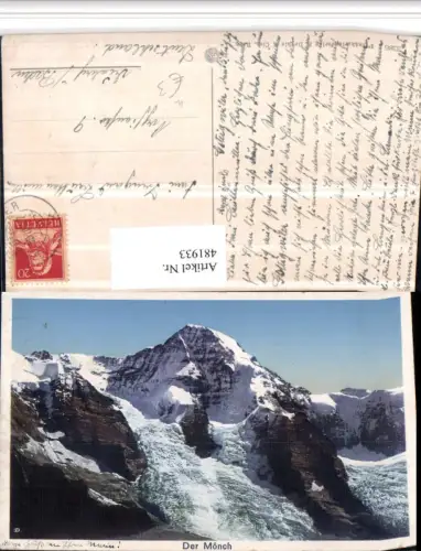 481933,Mönch b. Lauterbrunnen Bergkulisse Kt Bern