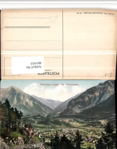 481935,Meyringen Meiringen Totale geg. Grimselpass Bergkulisse Kt Bern
