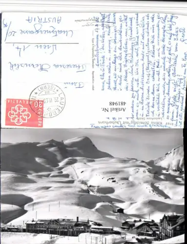 481948,Kleine Scheidegg m. Lauberhorn Skilift Winterbild Kt Bern