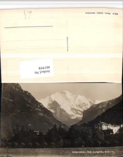 481958,Interlaken Jungfrau Bergkulisse Kt Bern