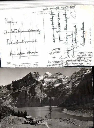 481968,Kandersteg Oeschinensee See Bergkulisse Kt Bern