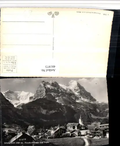 481973,Grindelwald Totale m. Fiescherhörner Bergkulisse Kt Bern