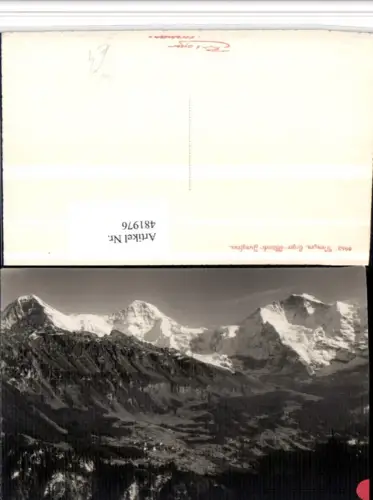 481976,Wengen Totale m. Eiger Mönch Jungfrau Bergkulisse Kt Bern