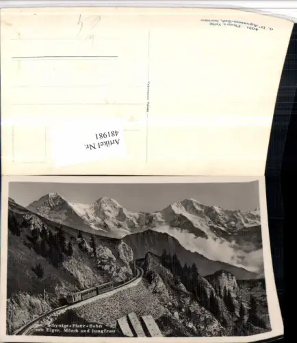 481981,Schynige Platte-Bahn Zahnradbahn b. Gündlischwand Bergkulisse Kt Bern