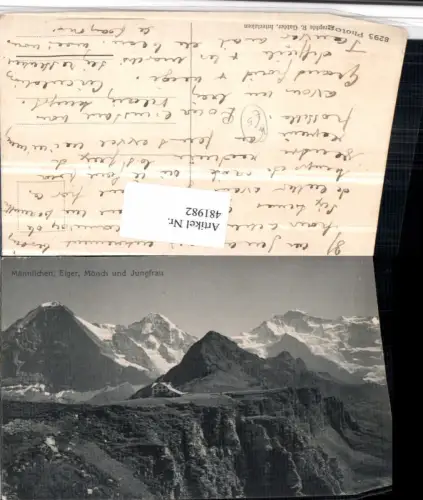 481982,Wengen Männlichen Eiger Mönch Jungfrau Bergkulisse Kt Bern