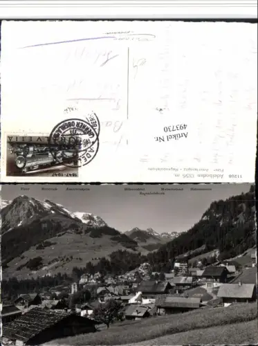 493730,Adelboden Totale geg. Fizer Bergkulisse Kt Bern