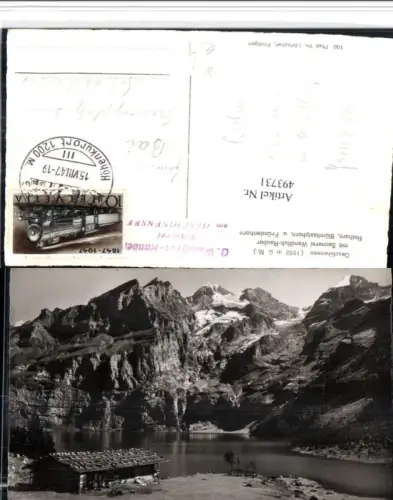 493731,Oeschinensee See b. Kandersteg m. Sennerei Bergkulisse Kt Bern