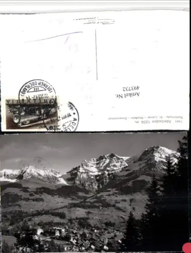 493732,Adelboden Totale geg. Bunderspitz Bergkulisse Kt Bern